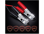 Qoltec 52665 Automatická nabíječka pro AGM gelové STD baterie | 24V nabíječka | 2A | 48W | LED | kabel 1,8 m