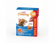 Catit Krémové Megapack pro kočky losos s krevetami 50x10g
