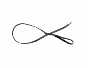 BarryKing Kožené vodítko pro psy , černé/černé, střední délka, 20 mm/120 cm