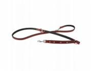 BarryKing Kožená šňůrka na krk, 20 mm / 200 cm, červeno-černá
