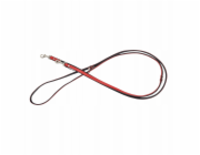 BarryKing nastavitelné kožené vodítko pro psy, červeno-černé, XS-S, 12 mm/200 cm