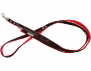 BarryKing Vodítko pro psy , vzor se psy, neo reflexní dvojitá páska, 20 mm/220 cm červené