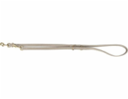 Pure, nastavitelné vodítko pro psy, kožené, světle šedé, S–M: 2 m/15 mm