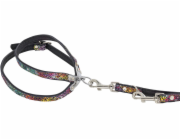 Barry King Kožený postroj pro psy s motivem květin, L-XL, 16 mm/55 cm