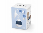 Catit Pixi Spinner, hračka na krmení s peřím, pro kočky, bílá/modrá, 8,5 x 24 cm