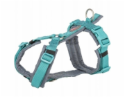 Trixie Premium Trekking Postroj pro psy, akvamarínová/grafitová, S–M: 44–53 cm/20 mm