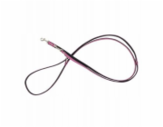 Barry King nastavitelné kožené vodítko pro psy, růžovo-černé, XS-S, 12 mm/200 cm