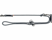 Trixie Vodítko pro psy Soft Rope, černé/šedé, nylonové, S–XL: 2,00 m/o 10 mm