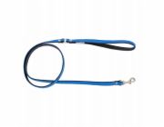 BarryKing Kožené vodítko pro psy , modro-černé, střední délka, 20 mm/120 cm