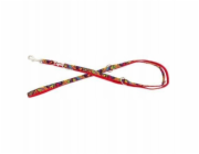 BarryKing Vodítko pro psy , vzor Picasso, nastavitelné, polypropylenový popruh, 25 mm/220 cm, červené