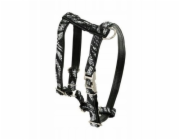 Barry King Postroj pro psy Equilibre, černá zebra, niklová kůže, malý 13 mm / obvod krku 25-40 cm / obvod hrudníku 35-50 cm