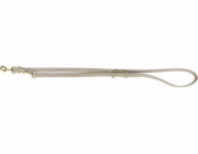 Trixie nastavitelné vodítko pro psy, kožené, světle šedé, M–L: 2 m/20 mm