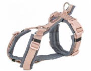 Trixie Premium Trekking Postroj pro psy Růžový/Grafit S–M: 44–53 cm/20 mm