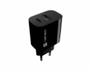 Univerzální nabíječka Natec RIBERA 20 W, 1X USB-A + 1X USB-C, černá