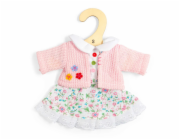 Bigjigs Toys Květinové růžové šaty a svetřík pro panenku 28 cm