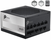 MSI PRO A1000PL PCIE5 1000W (schwarz/weiß, 1x 12-Pin High Power GPU, 3x PCIe, Kabelmanagement, 1000 Watt)