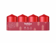 Svicky Bolsius Pillar Advent, cervene, 60x40 mm, bal. 4 ks