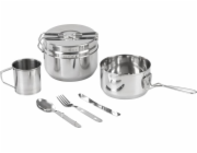 Set Strend Pro Grill, kempingová jedálenská súprava, nerez 13/15 cm