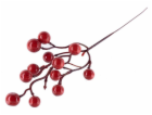 Vetvička MagicHome Vianoce, Berries, červená, 27 cm