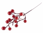 Vetvička MagicHome Vianoce, Berries, červená, 27 cm