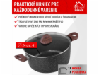 MagicHome Černý hrnec Marble Line, 24 cm, 4,0 litru, s po...