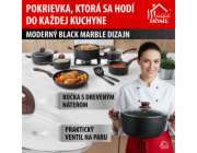 MagicHome Černá mramorová linka, 26 cm