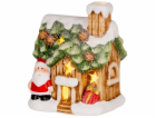 Dekorace MagicHome Vánoce, domeček se Santou, LED, terako...