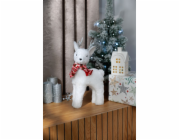 MagicHome vánoční svíčka, 6,9x13 cm, válcová, stříbrná, metalický efekt