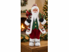 MagicHome Vánoční dekorace, Santa s lyžemi, 46 cm