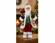 MagicHome Vánoční dekorace, Santa s lyžemi, 46 cm