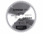 Strend Pro TCT 250x3,0x30/20 mm 60T, pilový kotouč na dře...