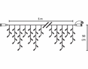 Řetěz MagicHome Christmas MULTI CONNECT Icicle, 200 LED teplá bílá, centrovaný, jednoduché světlo, 2
