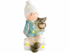MagicHome Vánoční figurka, Chlapec sedící na stoličce se ...
