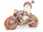 Dekorace MagicHome Vianoce, Santa na motorce, retro, kera...