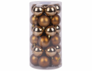 MagicHome Vánoční koule, 30 ks, měděné, mix, na vánoční stromek, 6 cm