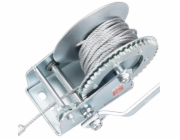Strend Pro HW-100-800, ráčnový naviják, ruční, ocelové lano L-10 m/4,8 mm, max. 800 kg