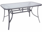 Stůl LEQ GREGORY ShadowGray, sklo 5 mm, 140x80x72 cm