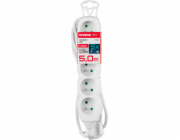 Kabel DG-F805B L-5 m, prodlužovací kabel, bílý, 5x zásuvka