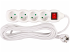 Kabel DG-F804BK L-5 m, prodlužovací kabel, bílý, 4x zásuv...