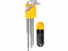 Sada klíčů Strend Pro HK7008, 9 kusů, T10-T50, Torx, Cr-V...