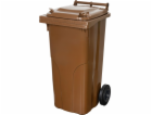 Kontejner MGB 120 litrů, plast, hnědý 8014, HDPE, popelní...
