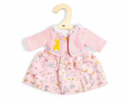 Bigjigs Toys Šaty s motivem přírody a růžový svetřík pro panenku 34 cm