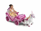 Huffy Elektrický kočár Disney Princess s koněm 6 V růžový