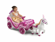 Huffy Elektrický kočár Disney Princess s koněm 6 V růžový