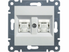 Hager LUMINA2 Dvojitá počítačová zásuvka RJ45 kat. 6 UTP ...