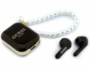 Guess Bezdrátová sluchátka TWS Pearl Strap s mikrofonem GUE005292, černá