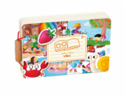 Vilac Dřevěná knížka s puzzle 4 roční období