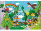 Vilac Dřevěná knížka s puzzle Dobrodružství