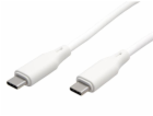 Kabel ROLINE USB-C - USB-C M/M , silikon, 60W, 1m, bílý