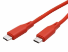 Kabel ROLINE USB-C - USB-C M/M , silikon, 60W, 1m, červený